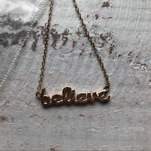 Believe Gold Vermeil over 925 Silver Necklace